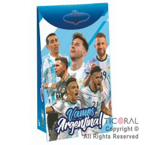 ARGENTINA AFA BOLSA PAPEL CON CIERRE x 8